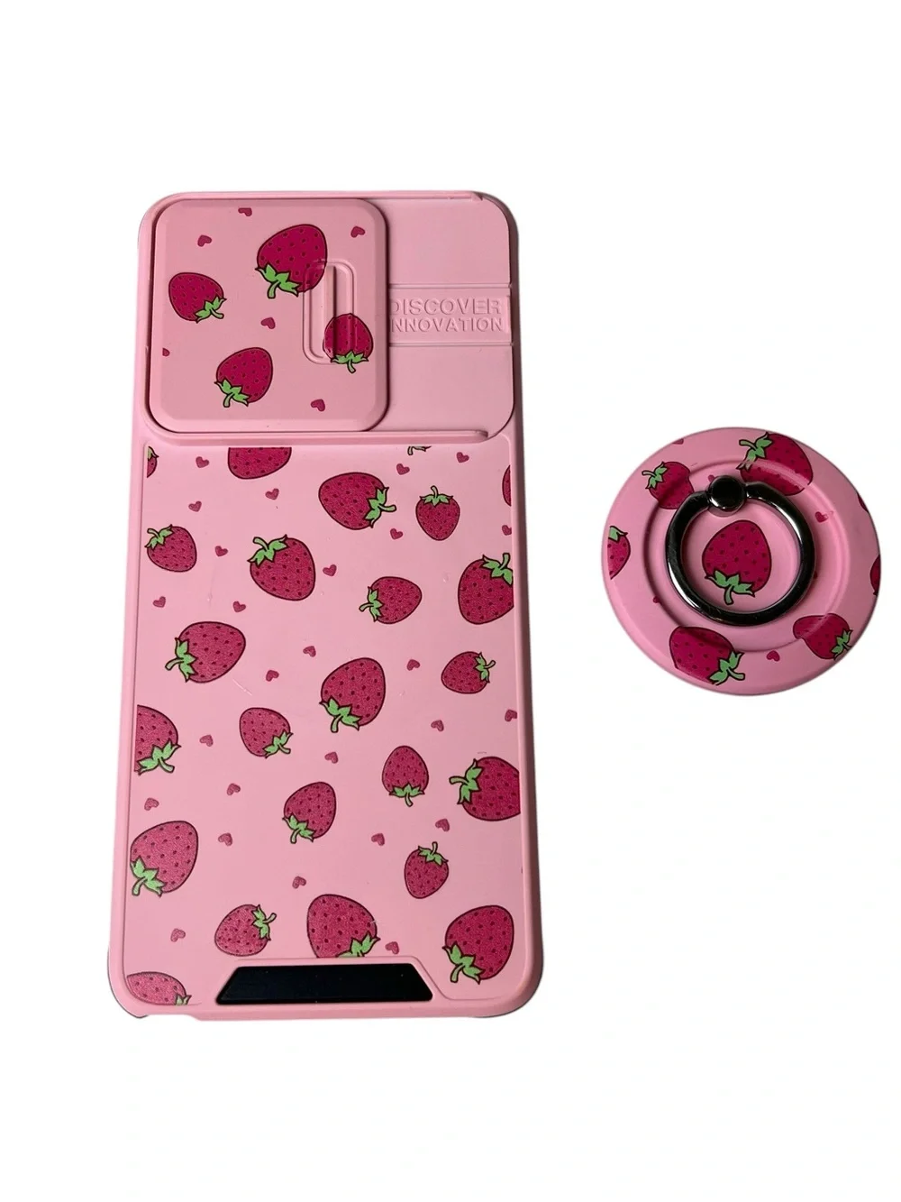 MagSafe Strawberry Printed Phone Case & Magnetic Stand for a Moto-G-Stylus 2025